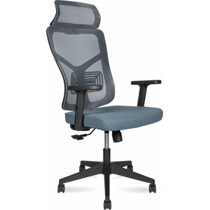 Офисное кресло NORDEN Asper 165A-B-GG черный пластик / серая сетка / серая ткань кресло brabix premium genesis ex 517 пластик белый ткань экокожа сетка черная 531573