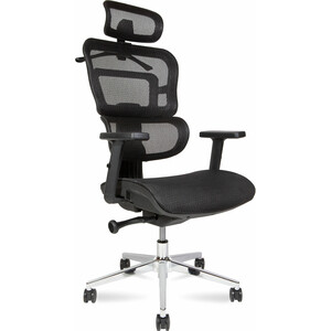 Офисное кресло NORDEN Ergo M A33 черный пластик / черная сетка / черная сетка сетка москитная для двери 1 3х2 1 м на магнитах черная на проем пакет