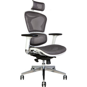 Офисное кресло NORDEN Hero white YS-0810H-T(E+E)W белый пластик / серая сетка офисное кресло с подставкой для ног xiaomi hbada cloud shield ergonomic office chair p53 white