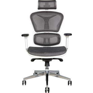 Офисное кресло NORDEN Hero white YS-0810H-T(E+E)W белый пластик / серая сетка