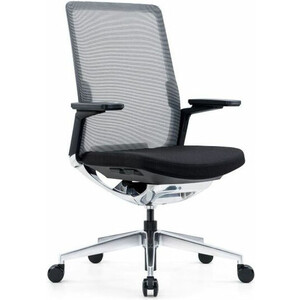 Офисное кресло NORDEN Monro EVA-004B черная сетка / черный пластик / база алюминий офисное кресло norden ruby black ch 312a b bb пластик черная сетка черная ткань