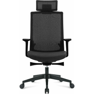 Офисное кресло NORDEN Ruby black CH-312A-B-BB черный пластик / черная сетка / черная ткань