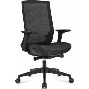 Офисное кресло NORDEN Ruby black LB CH-312B-B-BB черный пластик / черная сетка / черная ткань офисное кресло norden бит lb 815b af03 t09 пластик темно серая сетка черная ткань