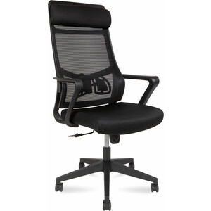 Офисное кресло NORDEN Tender 919A черный пластик / черная сетка / черная ткань кресло brabix city ex 512 ткань черная красная tw 531408