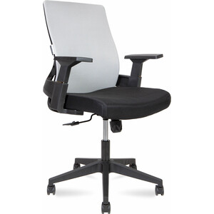 Офисное кресло NORDEN Terra LB A13-B-GB черный пластик / серая сетка / черная ткань стул для персонала и посетителей brabix iso cf 005 каркас ткань черная 531971