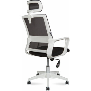 Офисное кресло NORDEN Бит 815AW-AF02-T09 белый пластик / черная сетка / черная ткань