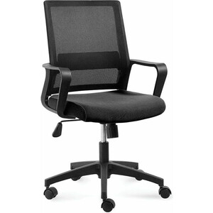 Офисное кресло NORDEN Бит LB 815B черный пластик / черная сетка / черная ткань кресло офисное brabix fly mg 396w с подлокотниками пластик белый сетка оранжевое с рисунком tw 38 3 giraffe 532402