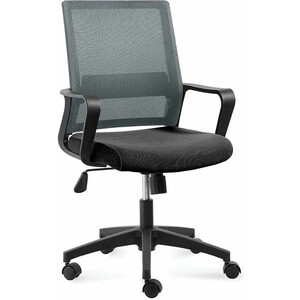 Офисное кресло NORDEN Бит LB 815B-AF03-T09 черный пластик / темно серая сетка / черная ткань офисное кресло norden бит lb 815bw af03 t58 белый пластик серая сетка темно серая ткань