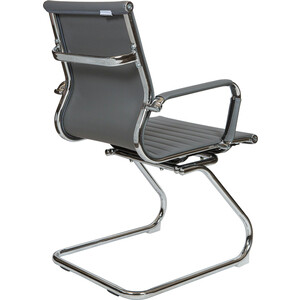 Офисное кресло NORDEN Техно CF HB-100-45 хром / серая экокожа