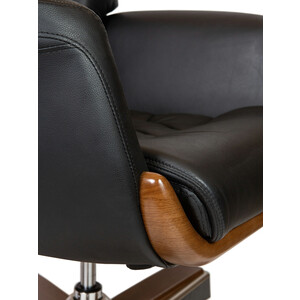 Офисное кресло NORDEN Трон YS1505A-black черная кожа