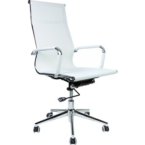 Офисное кресло NORDEN Хельмут H-102-5 (white) сталь + хром / белая сетка кресло brabix premium stalker ex 608 ch хром ткань сетка кожзам черное 532091