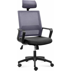Офисное кресло NORDEN Бит 815A-AF03-T09 черный пластик / темно серая сетка / черная ткань кресло офисное brabix strike ex 525 экокожа черная ткань черная tw 531381