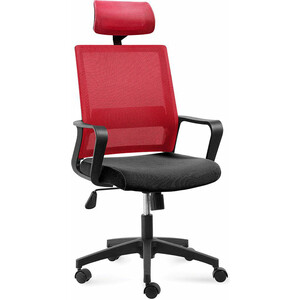 Офисное кресло NORDEN Бит 815A-AF08-T09 черный пластик / красная сетка / черная ткань кресло tetchair kiddy ткань сетка пластик бирюзовый