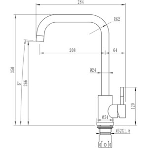 Смеситель для кухни Mixline ML-GS12 (310) серый (4630099749540)