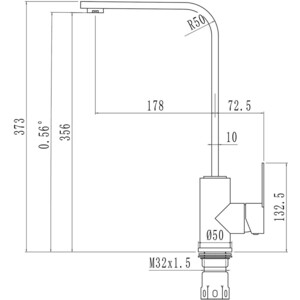 Смеситель для кухни Mixline ML-GS14 (302) песочный (4630099749878)