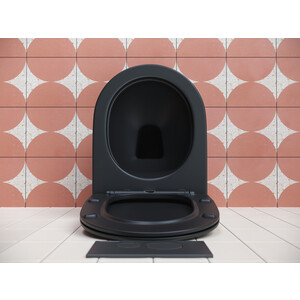 Унитаз подвесной Ceramica Nova Play Rimless с сиденьем-микролифт, черный матовый (CN3001MB) Play Rimless с сиденьем-микролифт, черный матовый (CN3001MB) - фото 3