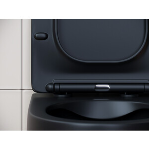 Унитаз подвесной Ceramica Nova Play Rimless с сиденьем-микролифт, черный матовый (CN3001MB) Play Rimless с сиденьем-микролифт, черный матовый (CN3001MB) - фото 4