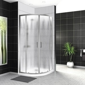 Душевой уголок BelBagno Uno-195 R-2 90х90 рифленый Шиншилла, хром (UNO-195-R-2-90-CH-CR)