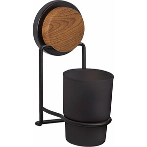 Стакан для ванной Fixsen Magic Wood черный/дерево (FX-46006) полотенцедержатель fixsen magic wood кольцо дерево fx 46011