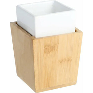 Стакан для ванной Fixsen Wood белый/дерево (FX-110-3) стакан для ванной allen brau priority белый матовый 6 31002 31