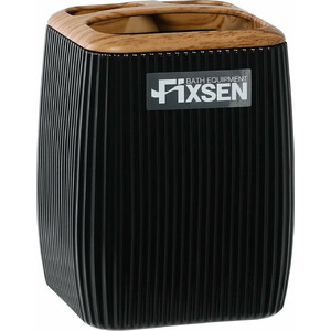 Стакан для ванной Fixsen Black Wood черный/дерево (FX-401-3) стакан для ванной fixsen modern fx 51506
