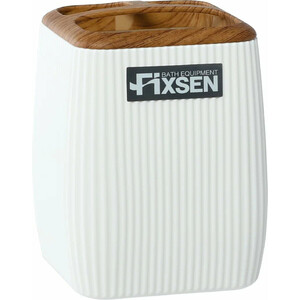 Стакан для ванной Fixsen White Wood белый/дерево (FX-402-3) стакан для ванной bemeta двойной 165x105x55 мм 104110022