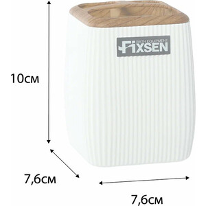 Стакан для ванной Fixsen White Wood белый/дерево (FX-402-3)