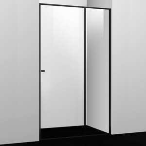 Душевая дверь Wasserkraft Dill 61S 120х200 прозрачная, черная (61S05) душевая универсальная дверь wasserkraft