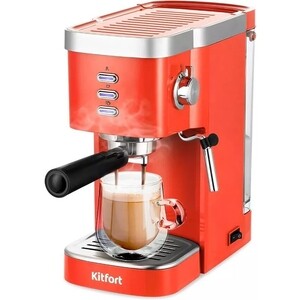 Кофеварка рожковая KITFORT КТ-7114-1 рожковая кофеварка kitfort кт 7180 1 красный