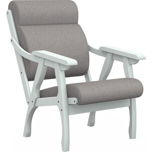 Кресло Мебелик Вега 10 ткань серый, каркас снег стул мир стульев 30 каркас белый муар ткань велютто 16 вертикаль 910 велюр