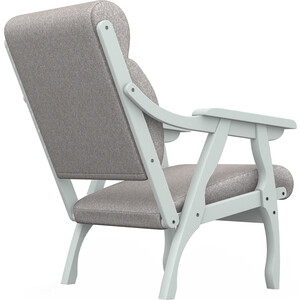 Кресло Мебелик Вега 10 ткань серый, каркас снег