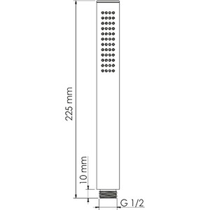Ручной душ Wasserkraft 1-функциональная, хром (A137)