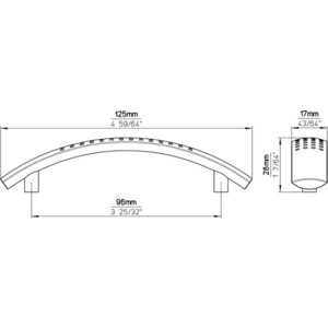 Ручка мебельная Siro 878-128ZN4