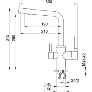 Кухонная мойка и смеситель Point Бату 45 с дозатором, белая (PN3008W, PN3103W, PN3201W)