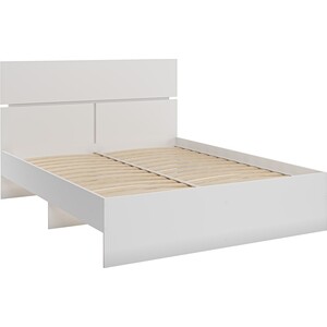 Кровати двуспальная Комфорт - S Агата 1600 М8 / Белый кровать детская с мягкой спинкой софа 11 800 × 1600 мм белый космопузики
