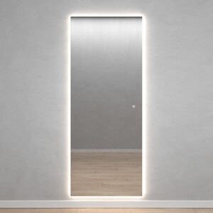 Безрамное зеркало с нейтральной подсветкой Genglass Halfeo Slim NF LED XL GGL-05-XL-slim-4000-2 с сенсорным выключателем