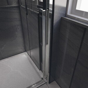 Душевая дверь Veconi Premium Trento PTD-30CH 130х200 прозрачная, хром (PTD30-CH-130-01-C4)