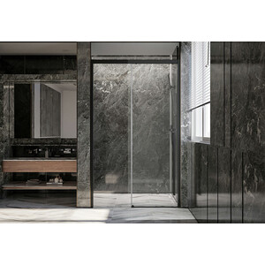 Душевая дверь Veconi Premium Trento PTD-30B 130х200 прозрачная, черная матовая (PTD30-B-130-01-C4)