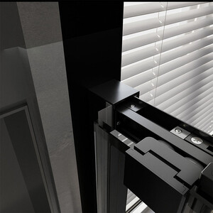 Душевая дверь Veconi Premium Trento PTD-30B 140х200 прозрачная, черная матовая (PTD30-B-140-01-C4)