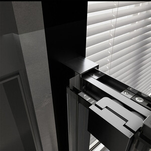 Душевая дверь Veconi Premium Trento PTD-30GR 150х200 прозрачная, брашированный графит (PTD30-GR-150-01-C4)