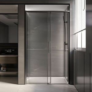Душевая дверь Veconi Premium Trento PTD-40GR 150х200 прозрачная, брашированный графит (PTD40-GR-150-01-C4)
