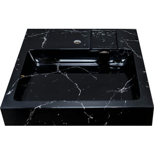 Раковина над стиральной машиной Stella Polar Солярис 60х60 черный мрамор (SP-00001404) раковина paola magenta над стиральной машиной 110 см левая