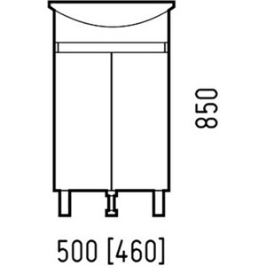 Тумба под раковину Corozo Джуно 46х30 белая (SD-00000691)