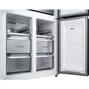 Холодильник Weissgauff WCD 590 NoFrost Inverter Premium Biofresh Dark Grey Glass 431 530 - фото 5