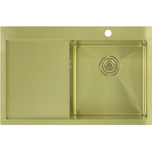 Кухонная мойка Seaman Eco Marino SMV-780L-LG.A Light Gold люстра подвесная с абажуром и хрусталём ambrella light modern tr4618 8хe27 кофе золото