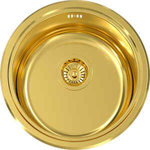 Кухонная мойка Seaman Eco Wien SWT-450A-GP.A Gold Polish кухонная мойка alveus kombino 50 monarch gold sat 90 542x442x195 u с выпуском без сифона 1120361
