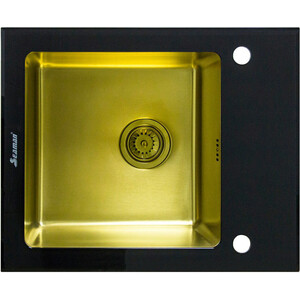 Кухонная мойка Seaman Eco Glass SMG-610B-Gold.B Gold Black мойка comet kls 1600 gold extra total stop 9068010200 150 бар 450 л час 2 2 квт