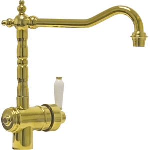 Смеситель для кухни Seaman Barcelone полированное золото (SSL-5077-SP) смеситель для ванны abber klassik напольный золото af8415g