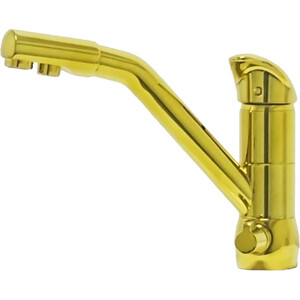 Смеситель для кухни Seaman Barcelone с подключением фильтра, золото полированое (SSL-5361-SP) смеситель для ванны raiber graceful золото rpg 003