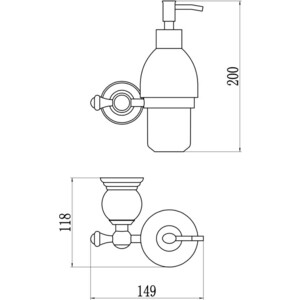 Дозатор для жидкого мыла Savol серия 57b золото (S-05731B)